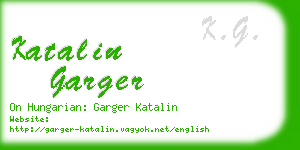 katalin garger business card